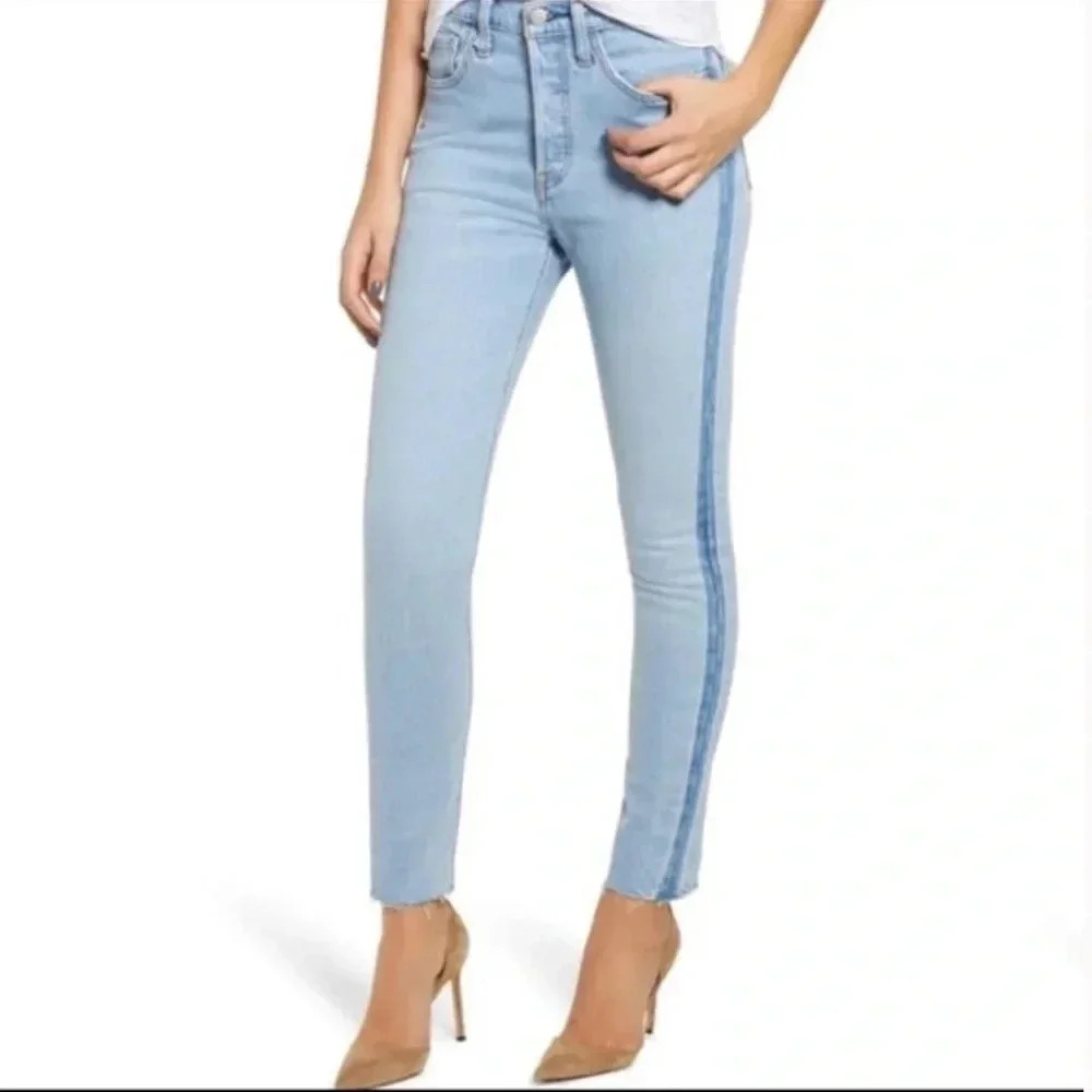 Levi's Women's Light Blue Skinny Jeans with Side Stripe
